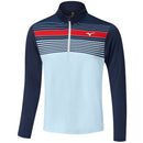 Mizuno Breeze Elite Stripe 1/4 Zip Pullover - Navy/Blue