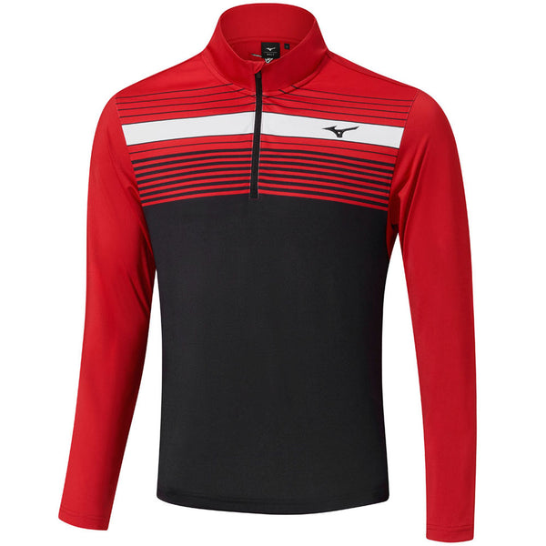 Mizuno Breeze Elite Stripe 1/4 Zip Pullover - Red
