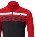 Mizuno Breeze Elite Stripe 1/4 Zip Pullover - Red