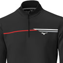 Mizuno Breeze T Stripe 1/4 Zip Pullover - Black