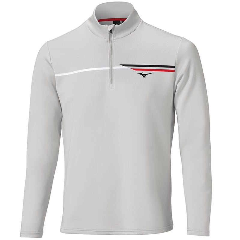 Mizuno Breeze T Stripe 1/4 Zip Pullover - Grey
