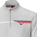 Mizuno Breeze T Stripe 1/4 Zip Pullover - Grey