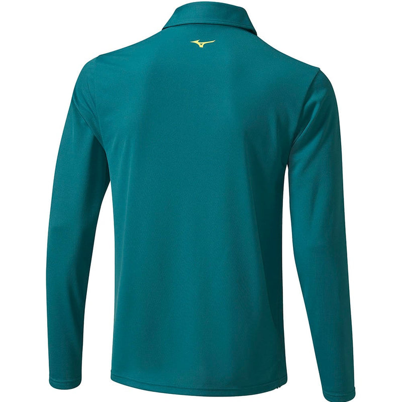 Mizuno Elite Long Sleeve Polo Shirt - Dark Green