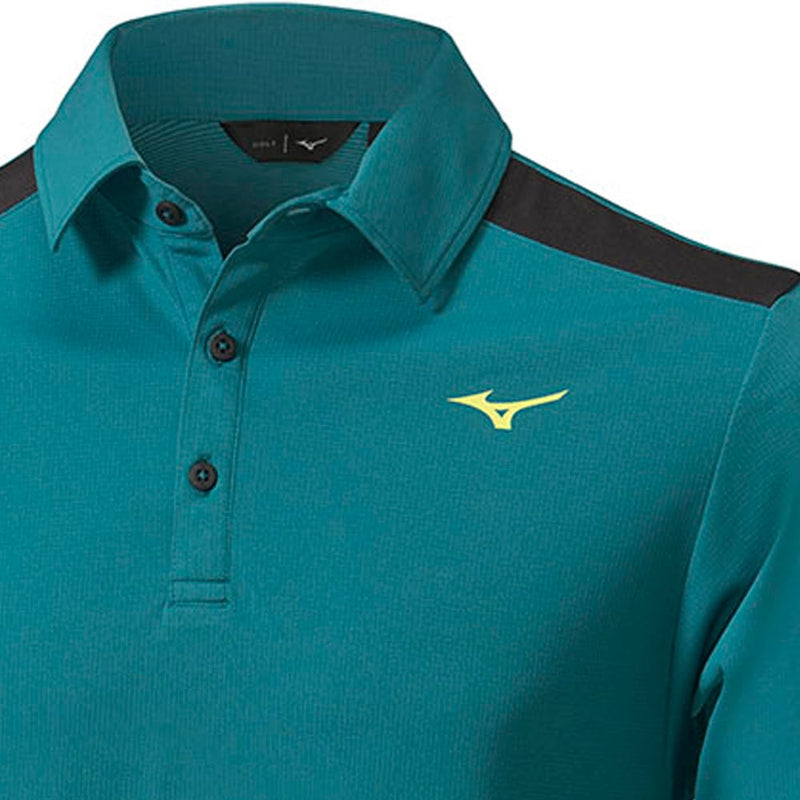 Mizuno Elite Long Sleeve Polo Shirt - Dark Green