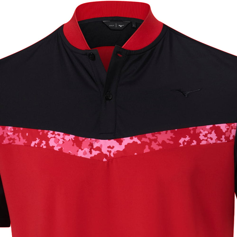 Mizuno Floral GC Polo Shirt - Red