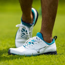 Mizuno Wave Cadence Spikeless Shoes - White/Blue Atoll