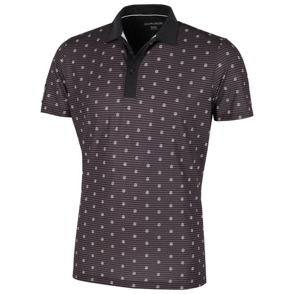 Galvin Green Monty V8+ Polo Shirt - Black/White