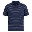 Under Armour ArmourDry Stripe Polo Shirt - Midnight Navy/Aegean Blue/White