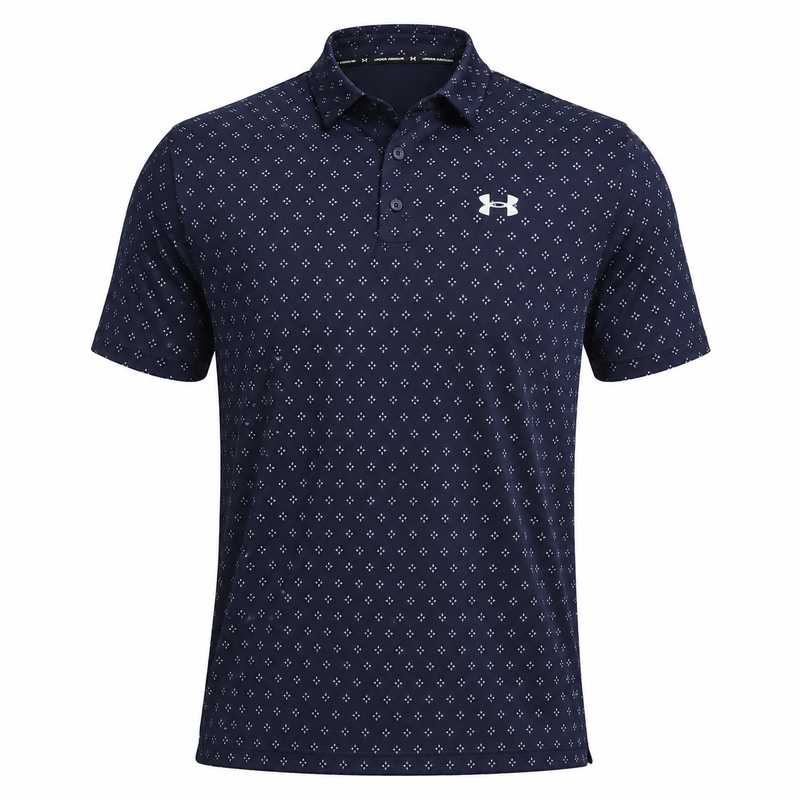 Under Armour Playoff 3.0 Printed Polo Shirt - Midnight Navy/White/White