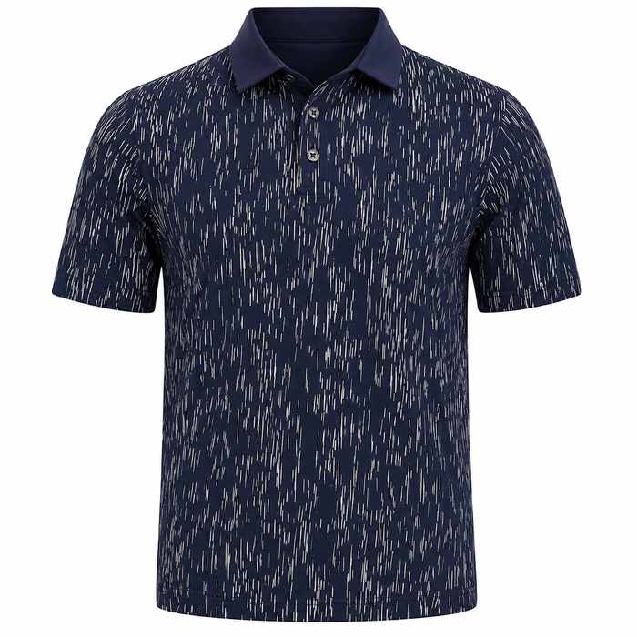 Under Armour ArmourDry Printed Polo Shirt - Midnight Navy/White/White