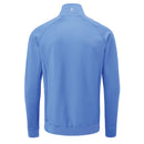 Oscar Jacobson Trent Tour 1/2 Zip Golf Sweater - Mid Blue