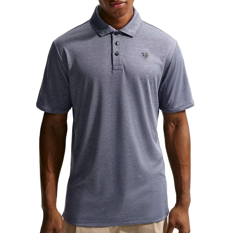Nike Par 5 Dri-Fit Heather Polo Shirt - College Navy/College Navy