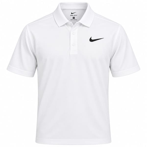 Nike Dri-FIT Victory Junior Solid Polo Shirt - White/Black