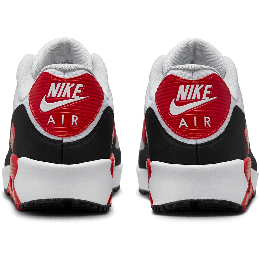 nike air max 90 white university red black