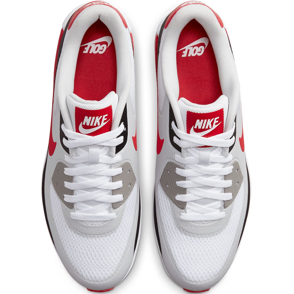 Nike Air Max 90 G Waterproof Spikeless Shoes White/University Red/Bl
