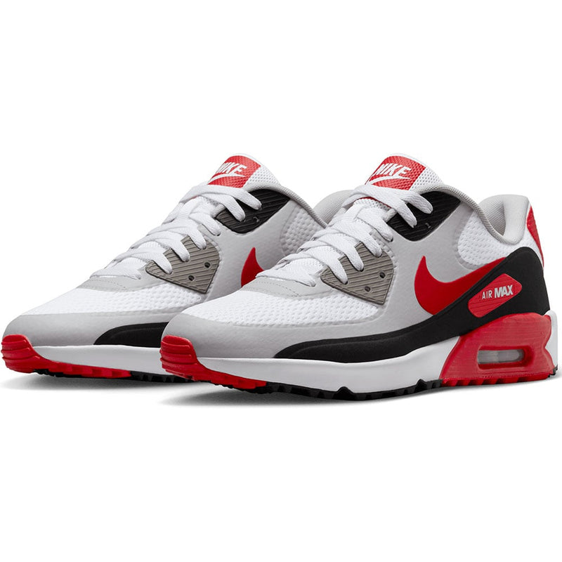 Nike Air Max 90 G Waterproof Spikeless Shoes White University Red Black Photon Dust