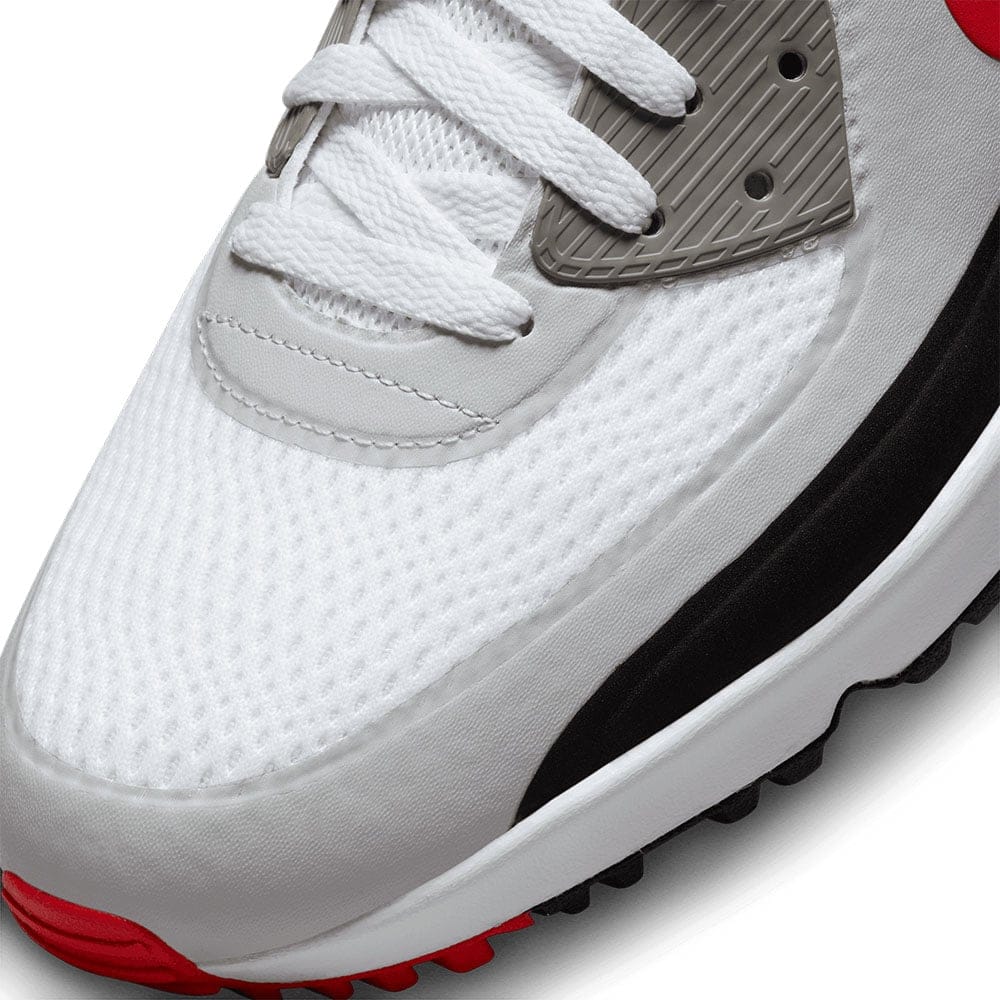Nike Air Max 90 G Waterproof Spikeless Shoes - White/University Red/Bl