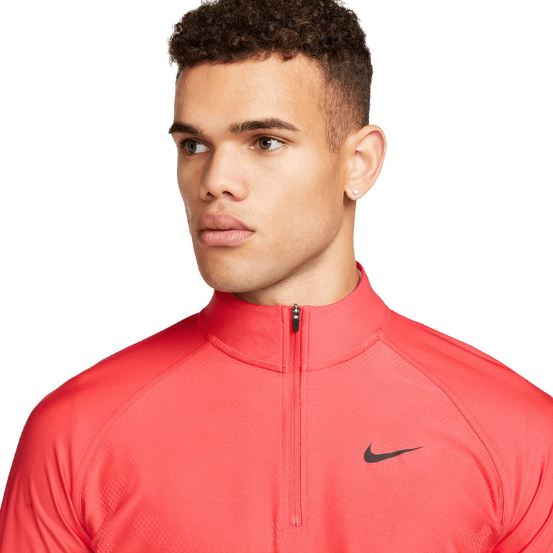 Nike Dri-FIT ADV Tour 1/2 Zip Pullover - Ember Glow/White