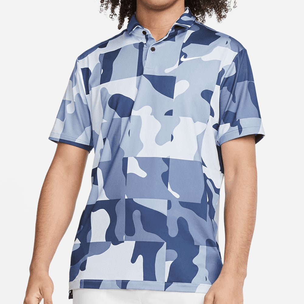 Blue camo nike shirt top