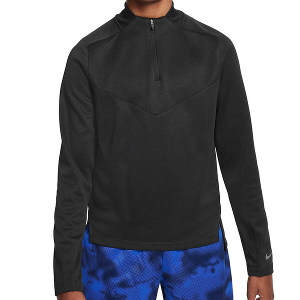 Nike Dri-FIT Multi Tech Boys 1/2-Zip Pullover - Black/Black/Reflective Silver