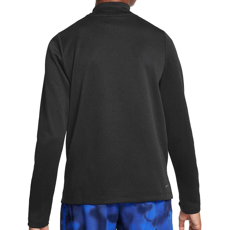 Nike Dri-FIT Multi Tech Boys 1/2-Zip Pullover - Black/Black/Reflective Silver