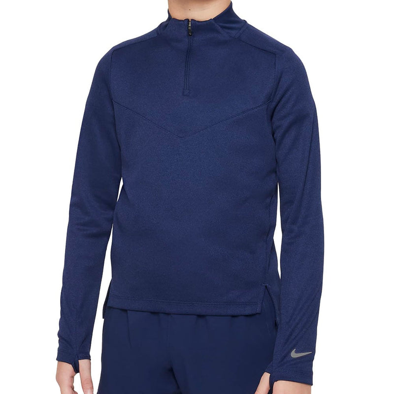 Nike Dri-FIT Multi Tech Boys 1/2-Zip Pullover - Midnight Navy/Reflective Silver