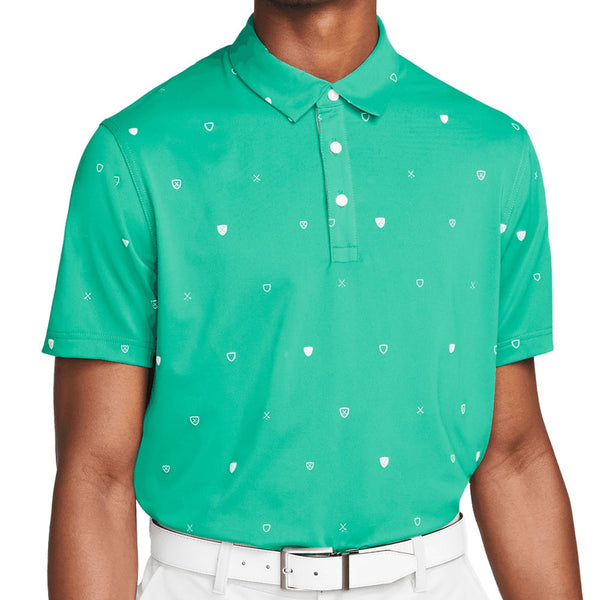 Nike Dri-FIT Player Printed Polo Shirt - Neptune Green/Brushed Silver