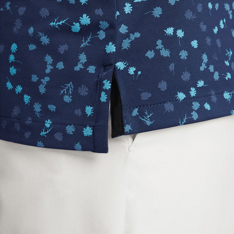Nike Dri-FIT Tour Floral Polo Shirt - Midnight Navy/White