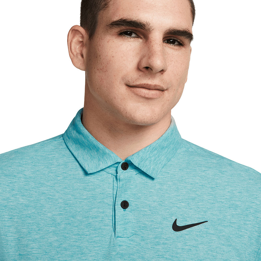 Nike Dri FIT Tour Polo Shirt Teal Nebula Black