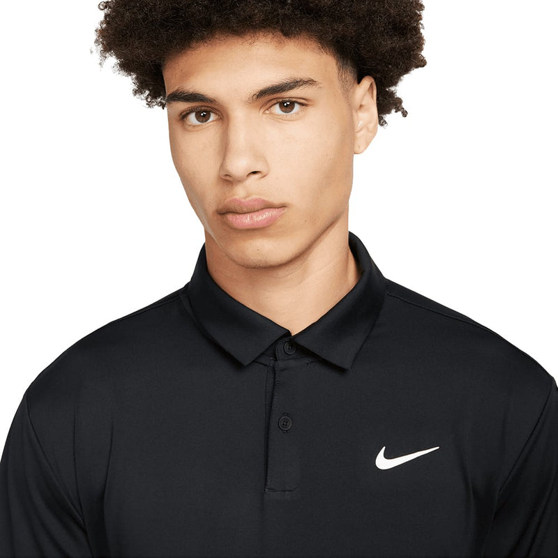 Nike Dri-FIT Tour Solid Polo Shirt - Black/White