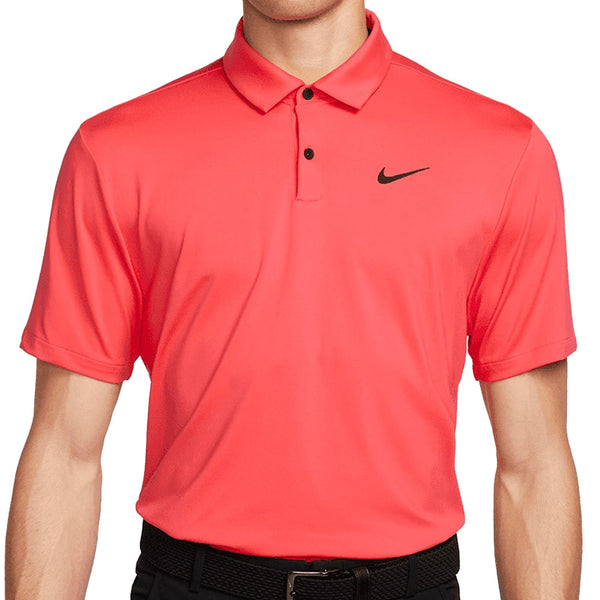 Nike Dri-FIT Tour Solid Polo Shirt - Ember Glow/Black
