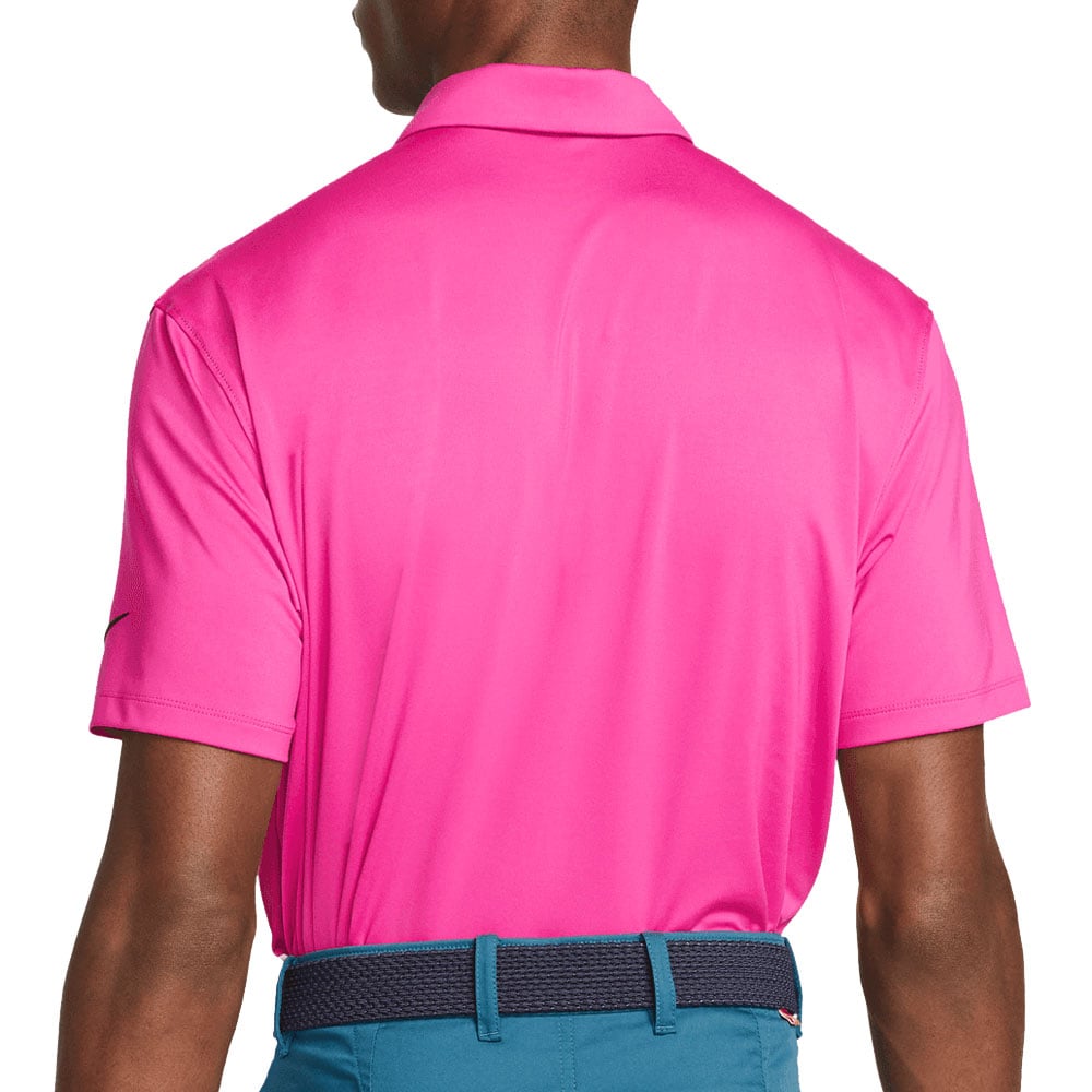 Pink dri fit polo deals