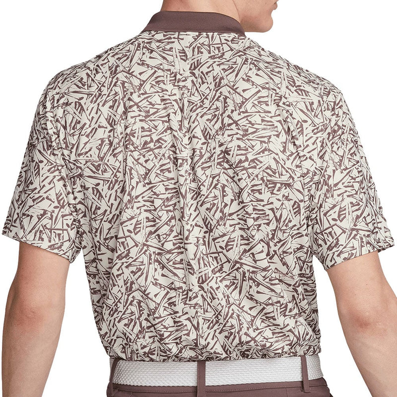 Nike Dri-FIT Victory+ Allover Print Polo Shirt - Coconut Milk/Plum Eclipse/Black