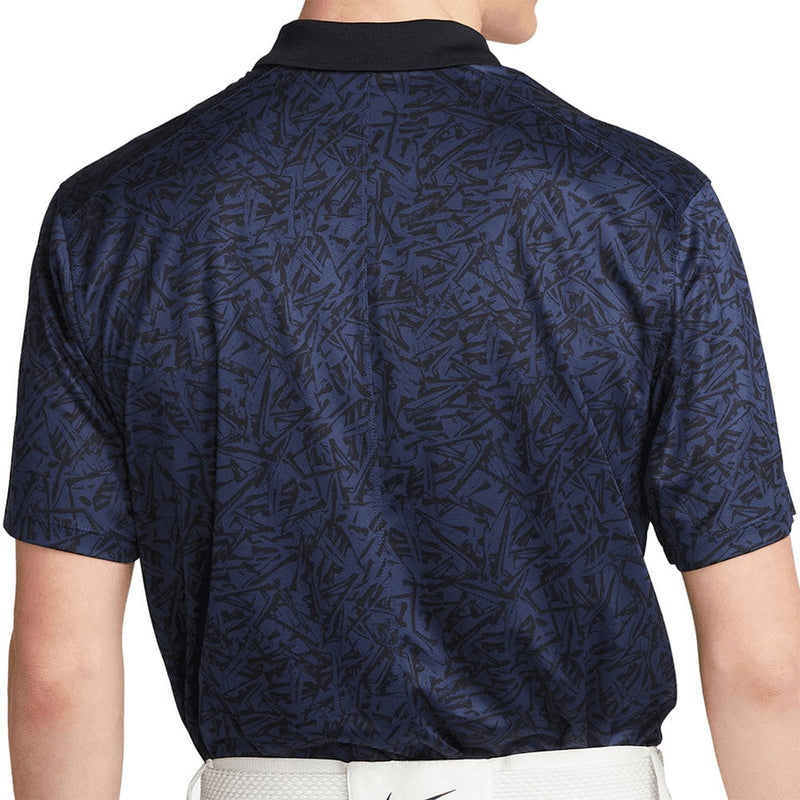 Nike Dri-FIT Victory+ Allover Print Polo Shirt - Midnight Navy/Black/White