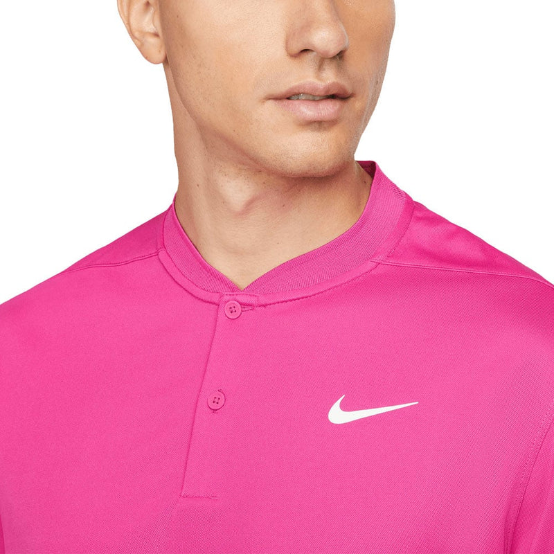 Nike Dri-FIT Victory Blade Collar Polo Shirt - Active Pink/White