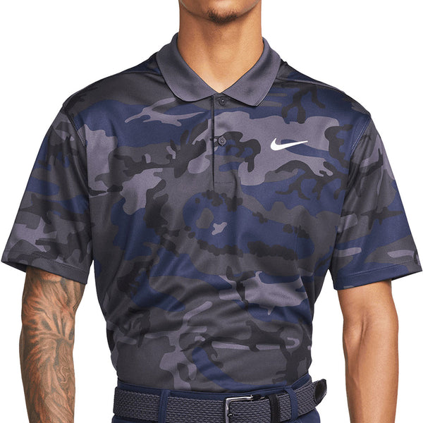 Nike Dri-FIT Victory+ Camo Polo Shirt - Gridiron/Gridiron/White