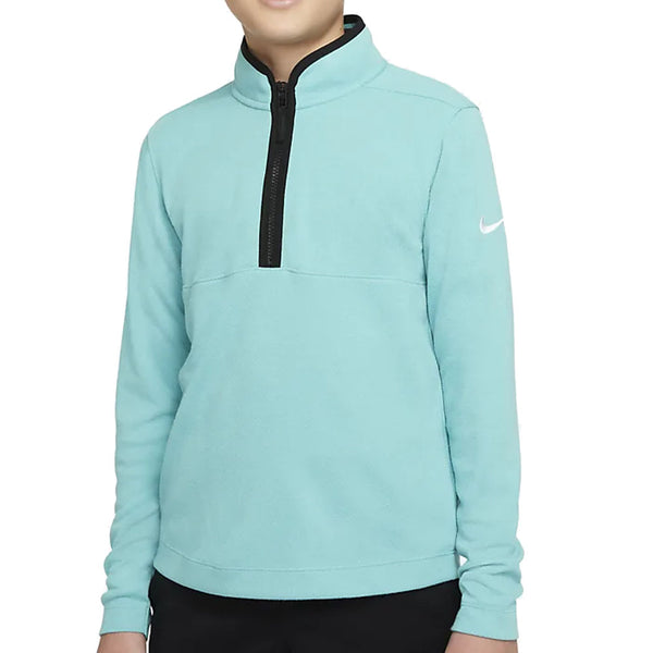 Nike Dri-FIT Victory Junior 1/2 Zip Top - Washed Teal/White