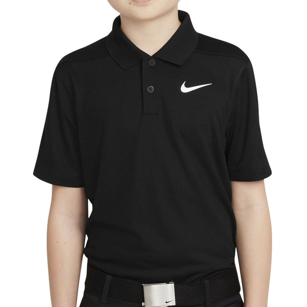 Nike Dri-FIT Victory Junior Polo Shirt - Black/White