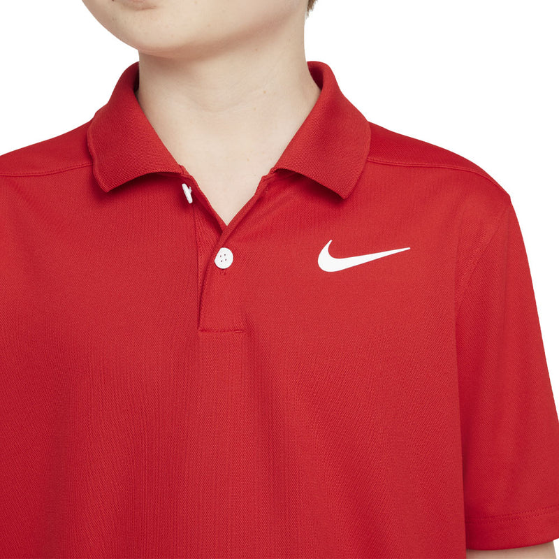 Nike Dri-FIT Victory Junior Polo Shirt - University Red/White