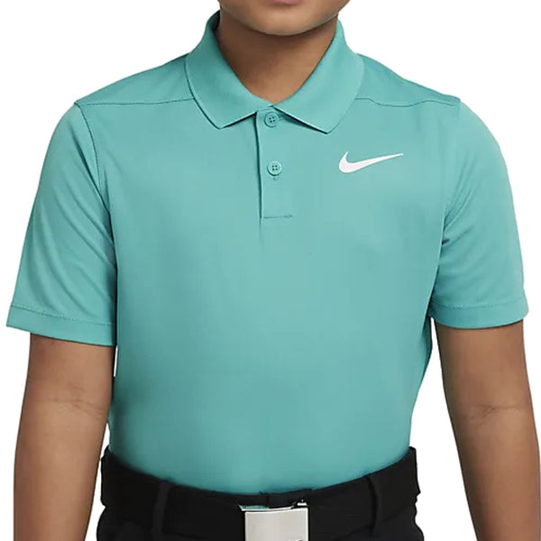 Nike Dri-FIT Victory Junior Polo Shirt - Washed Teal/White
