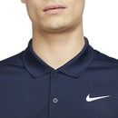 Nike Dri-FIT Victory Long Sleeved Polo Shirt - College Navy/White