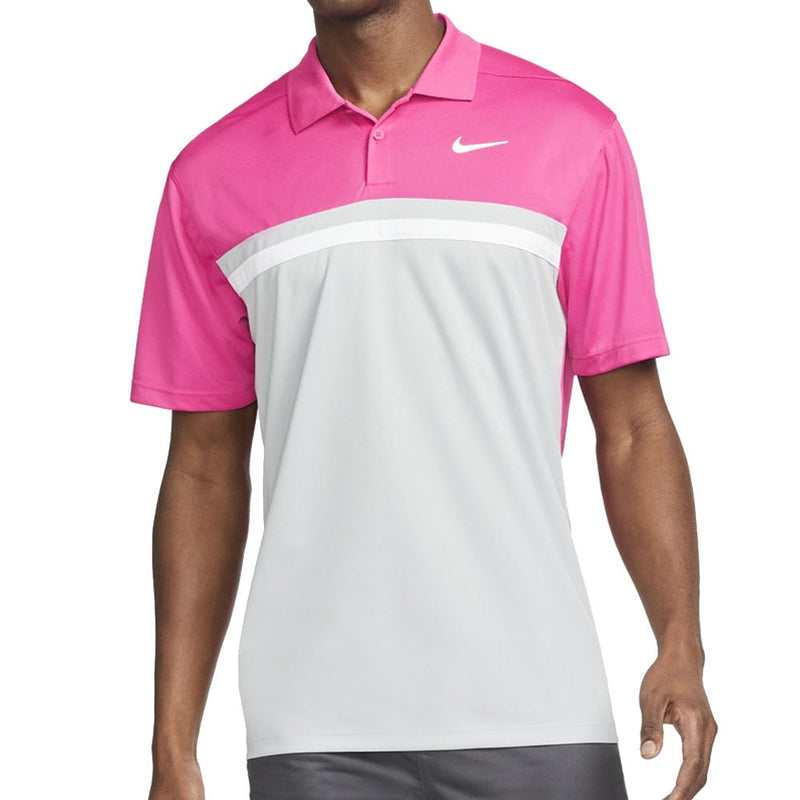 Nike Dri-FIT Victory Polo Shirt - Active Pink/Light Smoke Grey/White