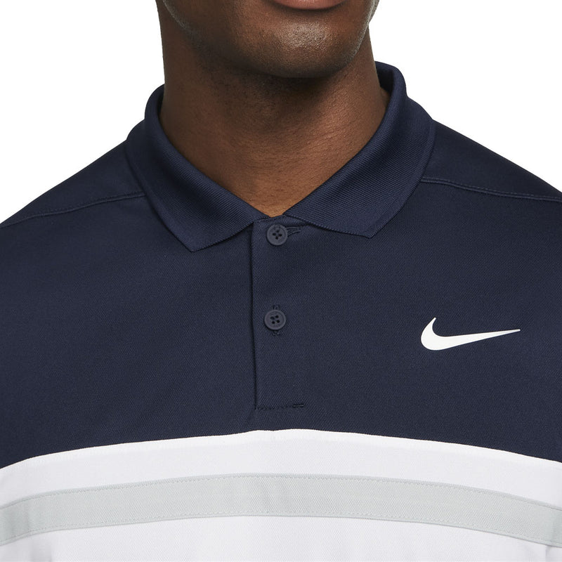 Nike Dri-FIT Victory Polo Shirt - Obsidian/White/Light Smoke Grey