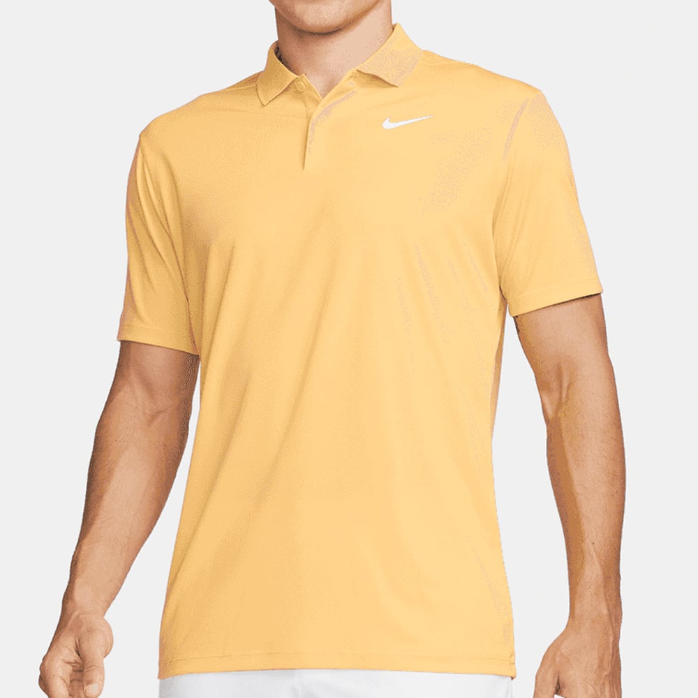 gold nike polo