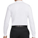 Nike Dri-FIT Victory Solid Long Sleeve Polo Shirt - White/Black