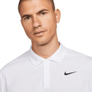 Nike Dri-FIT Victory Solid Long Sleeve Polo Shirt - White/Black