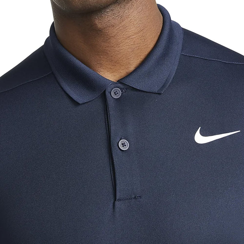 Nike Dri-FIT Victory Solid Polo Shirt - Obsidian/White