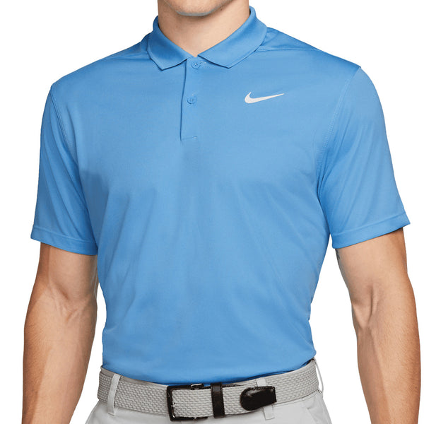 Nike Dri-Fit Victory Solid Polo Shirt - University Blue/White