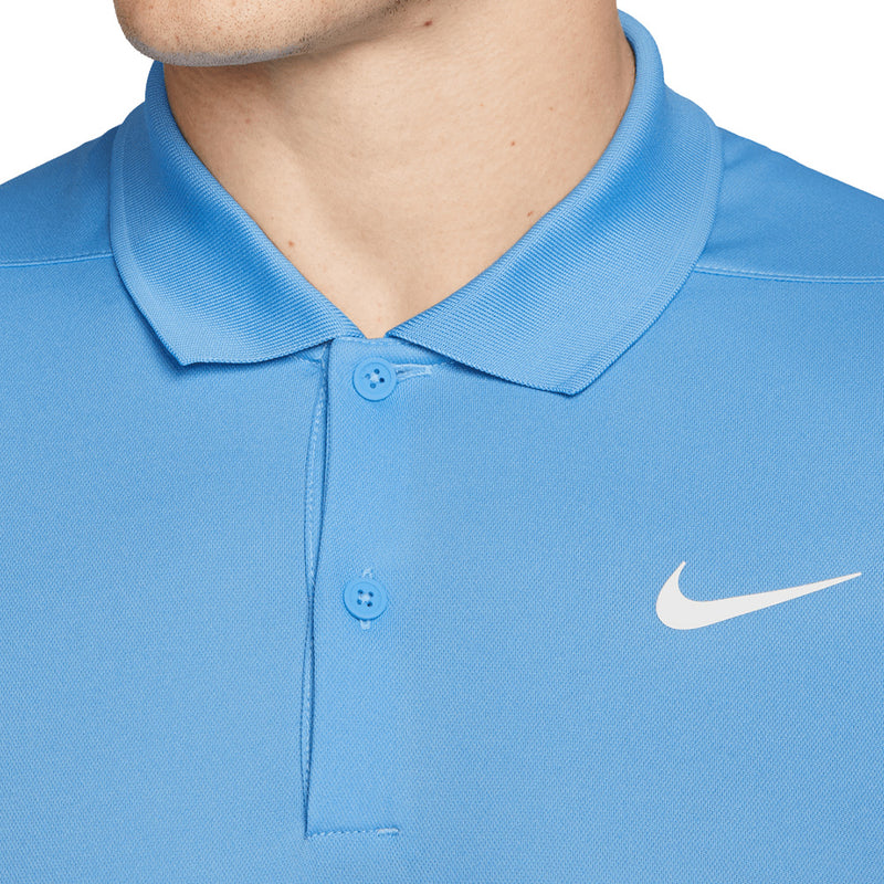 Nike Dri-Fit Victory Solid Polo Shirt - University Blue/White