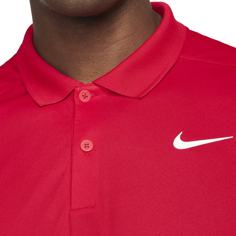 Nike Dri-FIT Victory Solid Polo Shirt - University Red/White